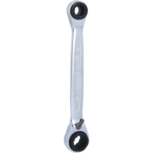 [503.4565IP] GEARplus 4-in-1 double ratcheting ring spanner 10x19-13x17 mm, 10 pcs pack (503.4565IP, KS TOOLS)
