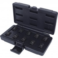 [515.0950] Dvylikabriaunių smūginių galvučių rinkinys 3/8", trumpų, 10 vnt., 8-17 mm (515.0950, KS TOOLS)