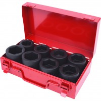 [515.0610] Sešstūra trieciena muciņu komplekts 1", īsu, 8 gab., 27-38 mm (515.0610, KS TOOLS)
