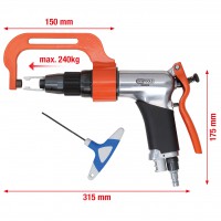 [515.1310] Pneimatisko punktmetinājumu urbju Fastdrill komplekts, 3 daļu (515.1310, KS TOOLS)