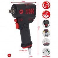 [515.1270] miniMONSTER augstas veiktspējas pneimatiskā trieciena atslēga 1/2", 1390 Nm (515.1270, KS TOOLS)