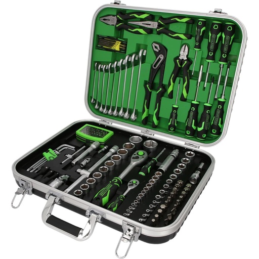 [512.0144] COMPETITION universalus įrankių komplektas 1/4+1/2 col., 143 vnt. (512.0144, KS TOOLS)