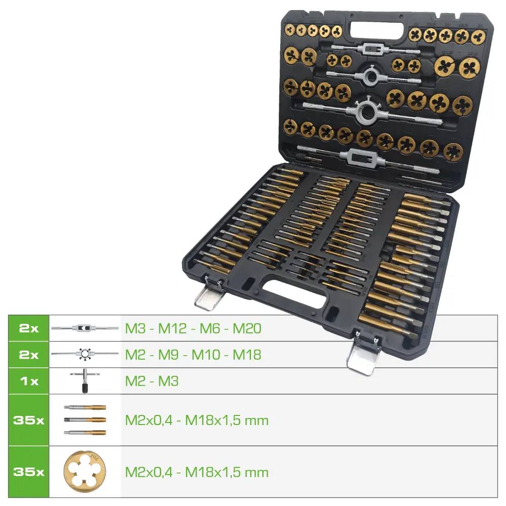 [512.5070] COMPETITION tap and die set, 110 pcs (512.5070, KS TOOLS)