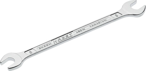 [450N-8X9] Divpusējā uzgriežņatslēga, ārējais sešstūra profils, 8 × 9 mm (450N-8X9, HAZET)