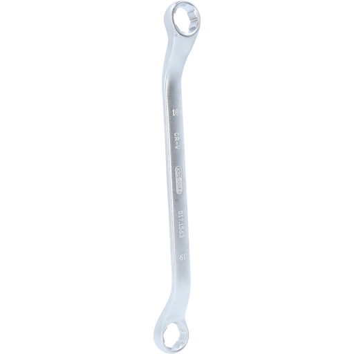 [517.1563] RESCUEpower divpusējā gredzenatslēga, 45 grādu izliekums, 18x19 mm (517.1563, KS TOOLS)