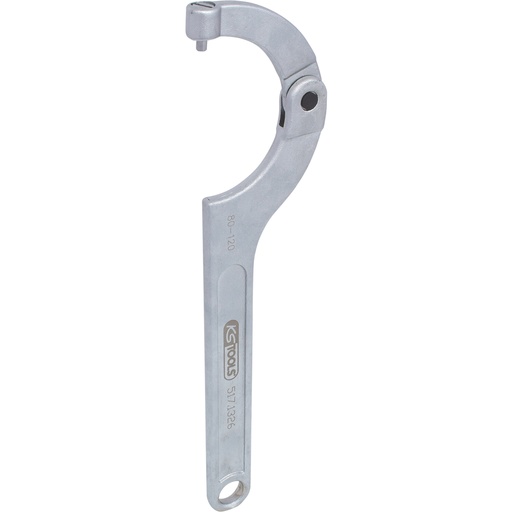 [517.1326] Elastīgā āķa atslēga ar tapu, 80-120 mm (517.1326, KS TOOLS)