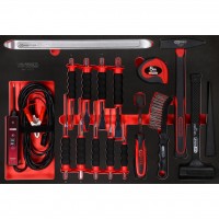 [811.1017] Hammer and chisel set in foam insert, 17 pcs (811.1017, KS TOOLS)
