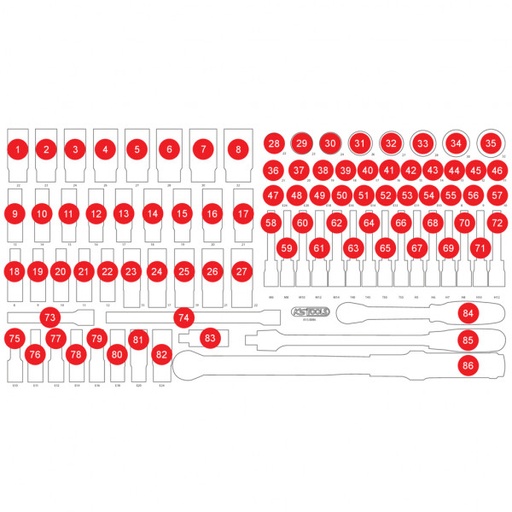 [813.0086-97] Empty foam insert for 813.0086 (813.0086-97, KS TOOLS)