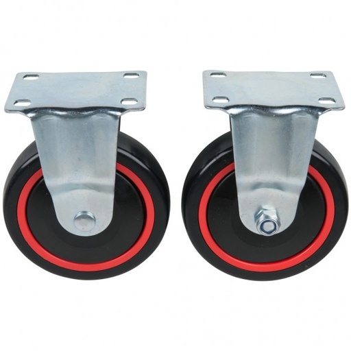 [826.9506] RACINGline fiksēto riteņu komplekts ar skrūvēm, 2 gab., Ø 125 mm (826.9506, KS TOOLS)