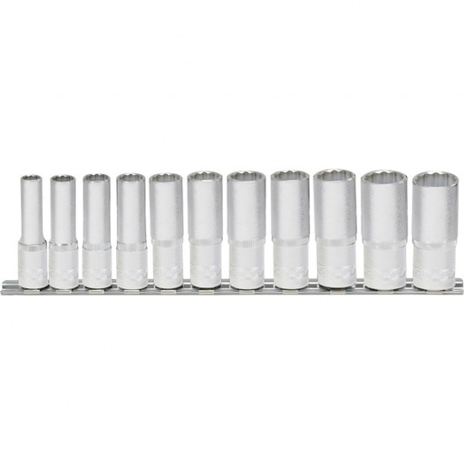 [911.0606] 3/8″ 12 skaldņu garo muciņu komplekts, 8–19 mm, 11 gab. (911.0606, KS TOOLS)