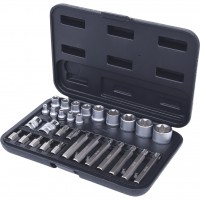 [911.4301-2] Torx galvučių ir antgalių su skylute rinkinys 1/4″+3/8″+1/2″, 30 vnt. (911.4301-2, KS TOOLS)