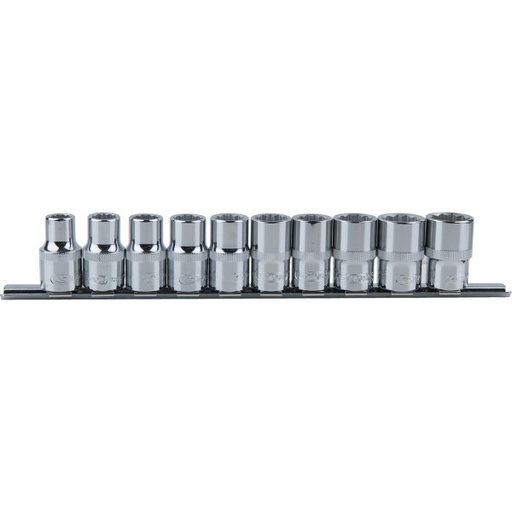 [918.0655] 1/2" CHROMEplus 12-point socket set, 10-19 mm, 10 pcs (918.0655, KS TOOLS)