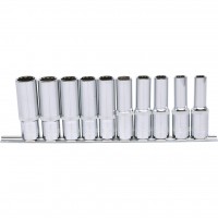 [918.0660] Muciņu komplekts 1/2" CHROMEplus, 12 skaldņu garo, 10–19 mm, 10 gab. (918.0660, KS TOOLS)