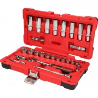 [958.0627] 3/8″ CHROMEplus galvučių rinkinys, 27 vnt. (958.0627, KS TOOLS)