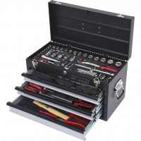 [918.0150] CHROMEplus universalus įrankių rinkinys 1/4"+1/2", 99 vnt., coliniai dydžiai (918.0150, KS TOOLS)