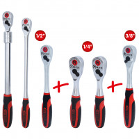 [935.0006] MONSTER reversible ratchet set 1/4″ + 3/8″ + 1/2″, 6 pcs (935.0006, KS TOOLS)