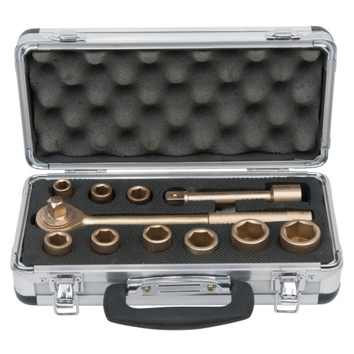 [963.1290] Muciņu komplekts BRONZEplus, dzirksteļdrošs, 1/2 collas, 25 gab. (963.1290, KS TOOLS)