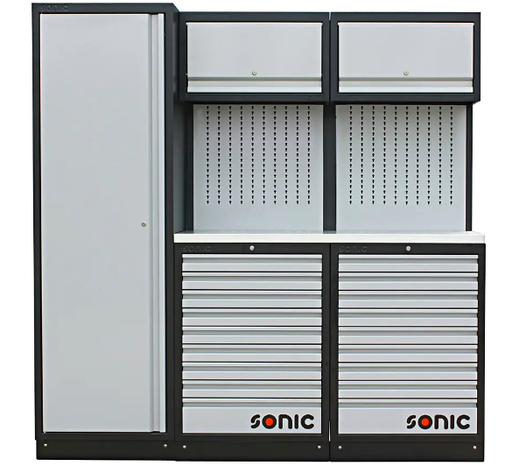 [4731601] Įrankių spintelių komplektas su nerūdijančio plieno stalviršiu (4731601, SONIC)