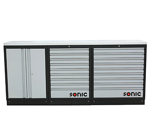 [4731807] Profesionalus darbastalis su nerūdijančio plieno stalviršiu, 2193 mm (4731807, SONIC)