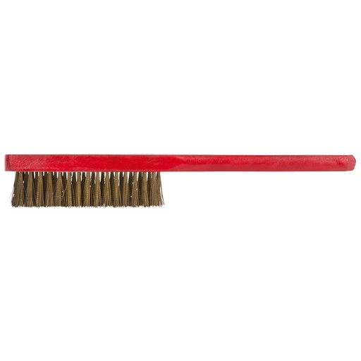 [963.9586] BRONZE+ Hand brush, tin bronze wire, crimped, 5 rows (963.9586, KS TOOLS)