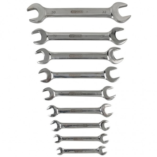 [964.2240] Stainless steel double open end spanner set, 9 pcs (964.2240, KS TOOLS)