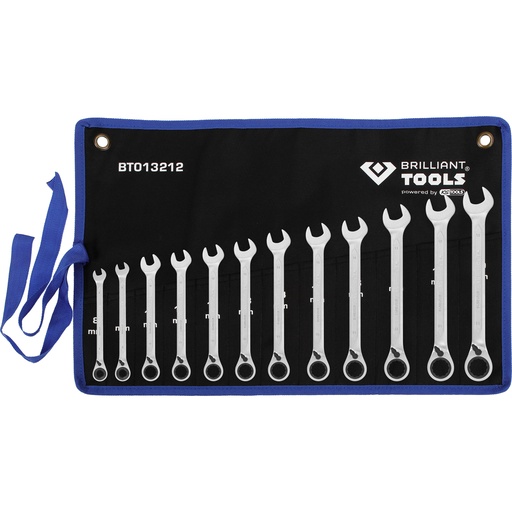[BT013212] Ratcheting combination wrench set, 12 pcs, reversible, 8-19 mm (BT013212, KS TOOLS)