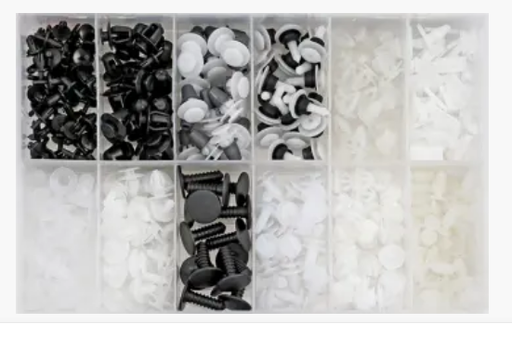 [4822351] [4822351] [4822351] [4822351] Apdailos detalių tvirtinimo segtukų rinkinys PEUGEOT automobiliams 345vnt.