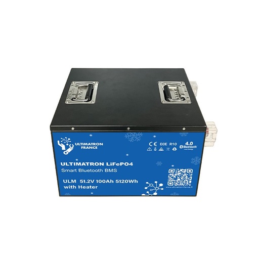 [ULM-48-100H] Ličio akumuliatorius LiFePO4 51,2 V 100 Ah su Bluetooth, išmaniuoju BMS ir šildymu (ULM-48-100H, ULTIMATRON)