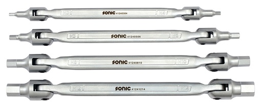 [600429] Hangable hex bit set in pouch, 4 pcs (600429, SONIC)