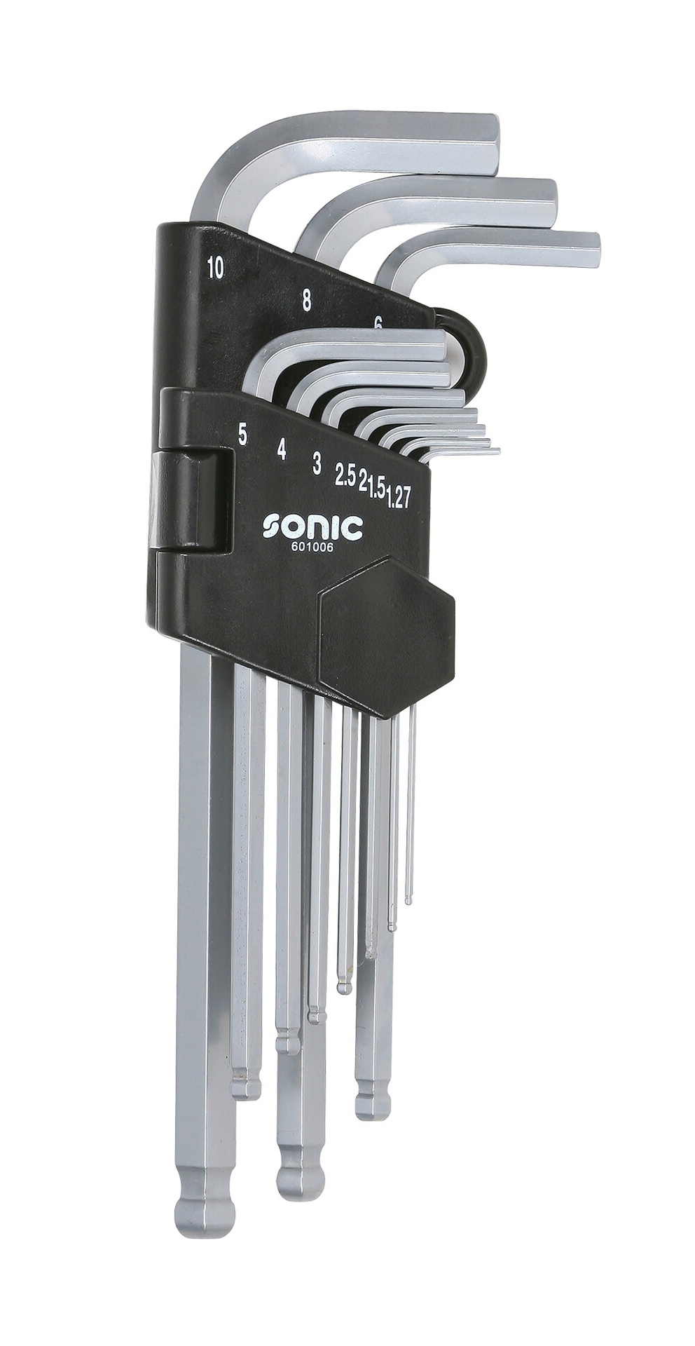 Sonic ilgų šešiabriaunių raktų rinkinys 10 vnt. metrinis (601006, SONIC)