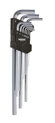 [601007] Sonic Hex Key Wrench Set Extra Long 10pcs (601007, SONIC)