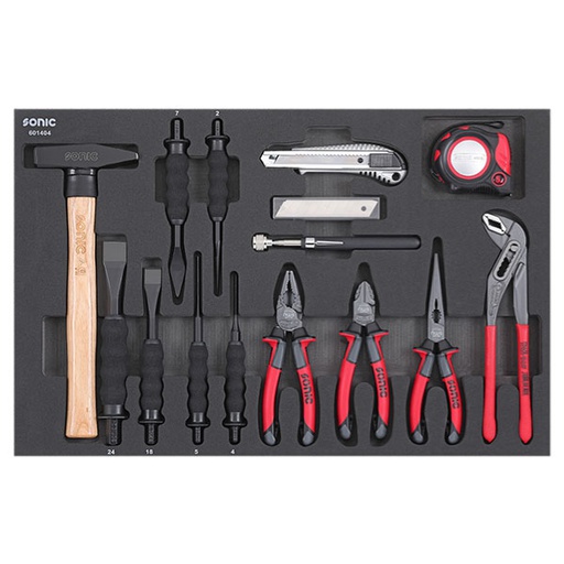 [601404] Įrankių komplektas į vežimėlius (14vnt) SONIC EQUIPMENT 