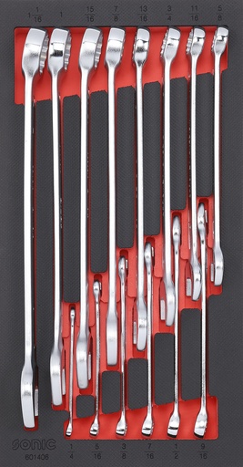 [601406] Tool trolley insert set, combination wrenches (SAE) (14 pcs) (601406, SONIC)