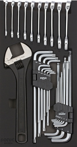 [603004] Instrumentu komplekts instrumentu ratiņiem, 30 gab., SONIC EQUIPMENT (603004, SONIC)