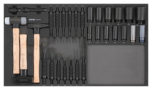 [603102] Instrumentu komplekts ratiņiem (31 gab.) (603102, SONIC)