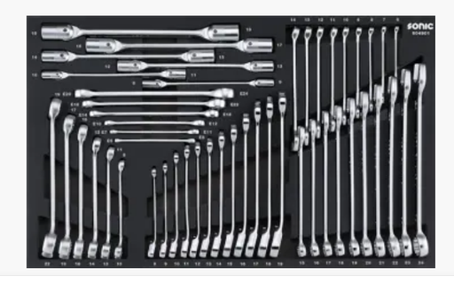 [604901] Įrankių komplektas į vežimėlius - raktų rinkinys (49vnt) Sonic Equipment BV [604901]