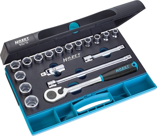 [932/18] 1/2 socket set (18pcs) (932/18, HAZET)
