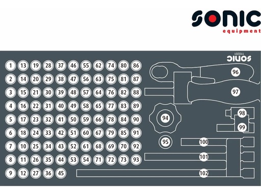 [E110201] Empty tool tray for tool trolley (E110201, SONIC)
