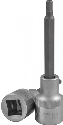 [S09H4308] 1/2"DR. HEX BIT SOCKET SIZE: H8, L: 100 MM