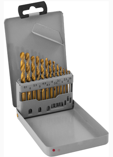 [TDBS13] Metalo grąžtų rinkinys  HSS TIN  13 vnt.
