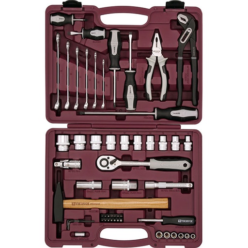 [UTS0056] Tool set 1/4"+1/2" DR, 56 pcs (UTS0056, THORVIK)