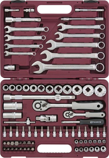 [UTS0082/12] Instrumentu komplekts 1/4"+1/2" DR, 82 gab. (UTS0082/12, THORVIK)