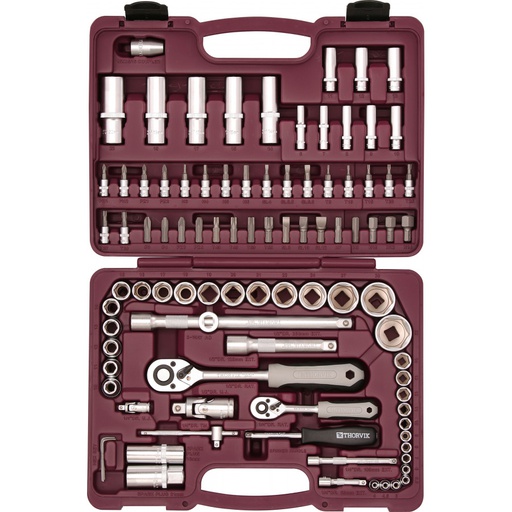 [UTS0094] Įrankių komplektas 1/4" 1/2" DR, 94 vnt., UTS0094, THORVIK
