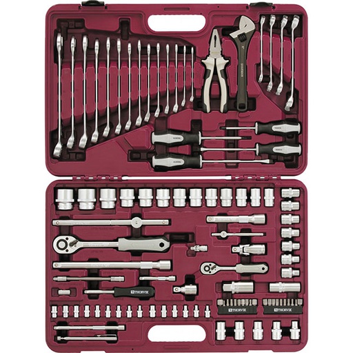 [UTS0101] Įrankių komplektas 1/4" 1/2" DR, 101 vnt. (UTS0101, THORVIK)
