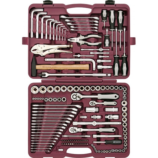 [UTS0142] Įrankių komplektas 1/4" 3/8" 1/2" DR,  142 vnt