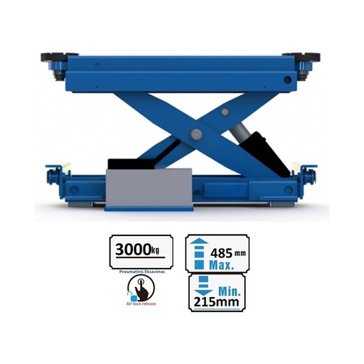 [PLX30TQ] ⬡ Pit lifter 3T Pneumatic Puli (PLX30TQ)