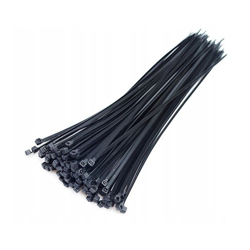 [3502-151/100] [3502-151/100] [3502-151/100] Plastikinis užveržėjas, juodas, 282x4,5mm (100 vnt)