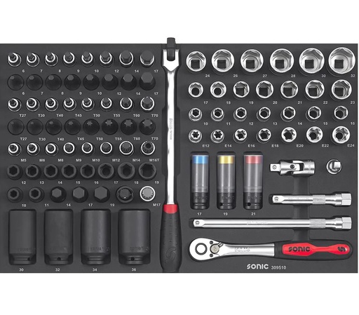 [309510] Įrankių komplektas į vežimėlius, 95vnt., 309510, SONIC EQUIPMENT 