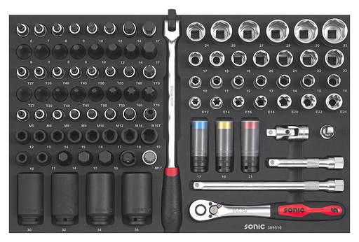 [309510] Instrumentu komplekts instrumentu ratiņiem, 95 gab., SONIC EQUIPMENT (309510, SONIC)