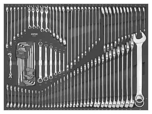 [610201] Uzgriežņatslēgu komplekts SFS-XL, 102 gab. (610201, SONIC)